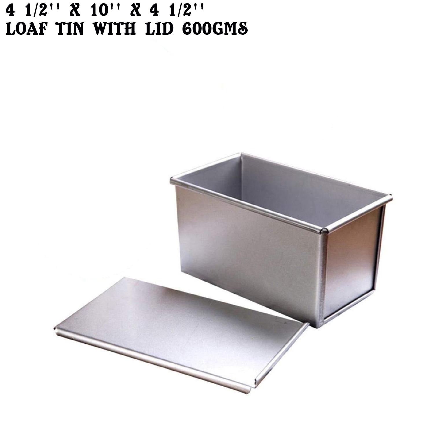 4 1/2'' X 10'' X 4 1/2'' LOAF TIN WITH LID 600GMS