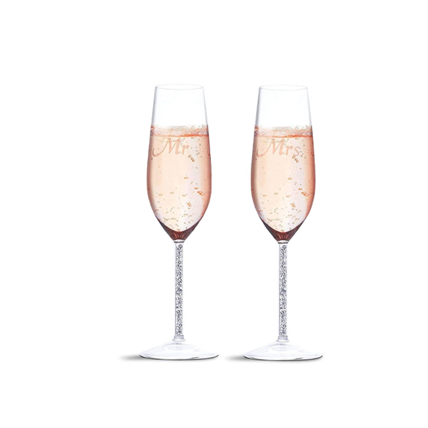ALL PURPOSE FLUTE WINE GLASS ENGRAVED 1PC
