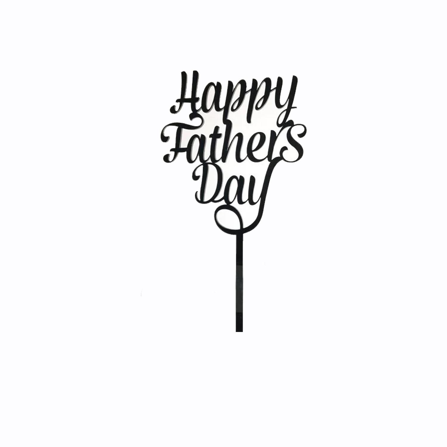 BLACK ACRYLIC FATHERS DAY TOPPER NO 01