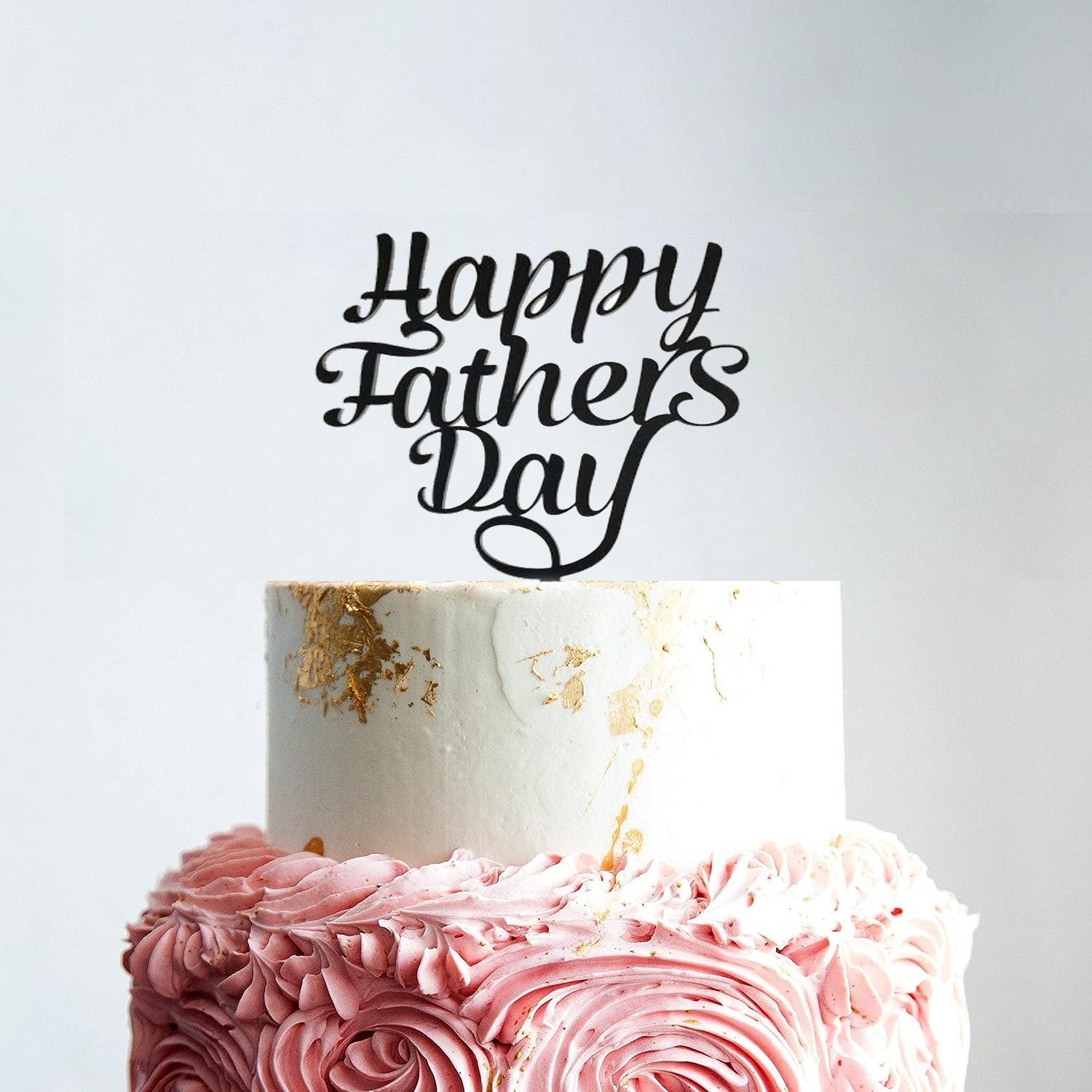 BLACK ACRYLIC FATHERS DAY TOPPER NO 01