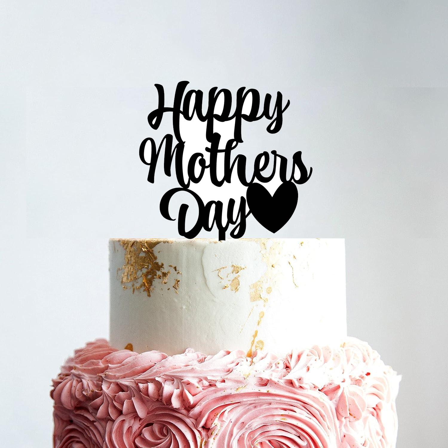 BLACK ACRYLIC MOTHERS DAY TOPPER NO 01