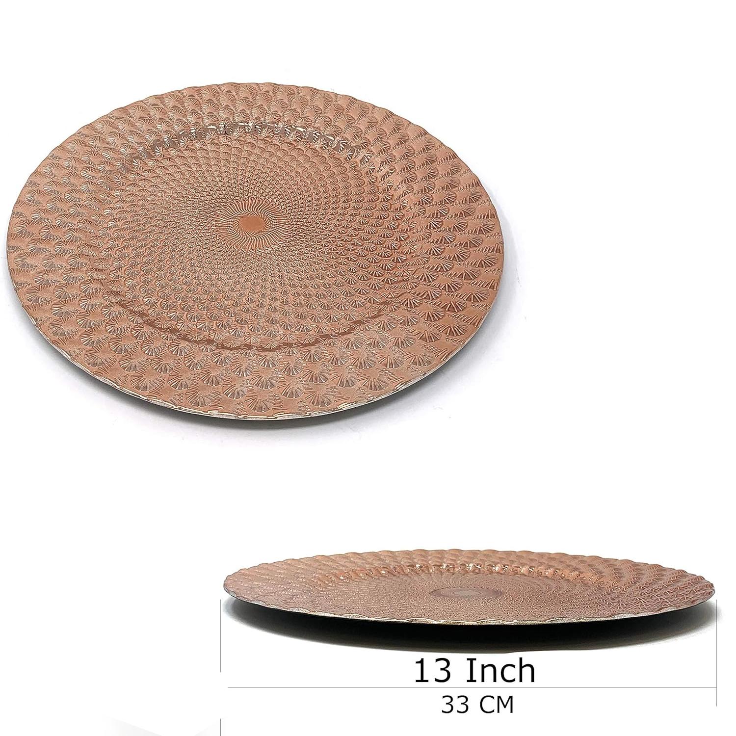 BRONZE CHARGER PLATE 33CM