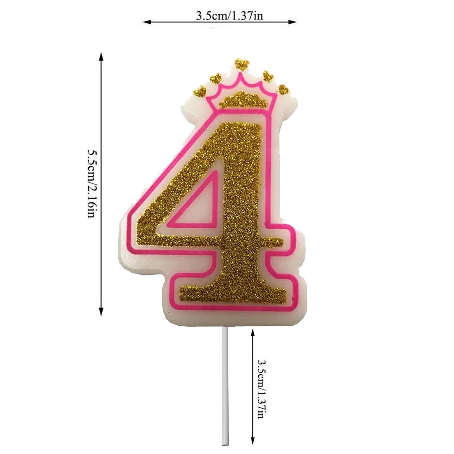 CROWN NUMBER CANDLE 4