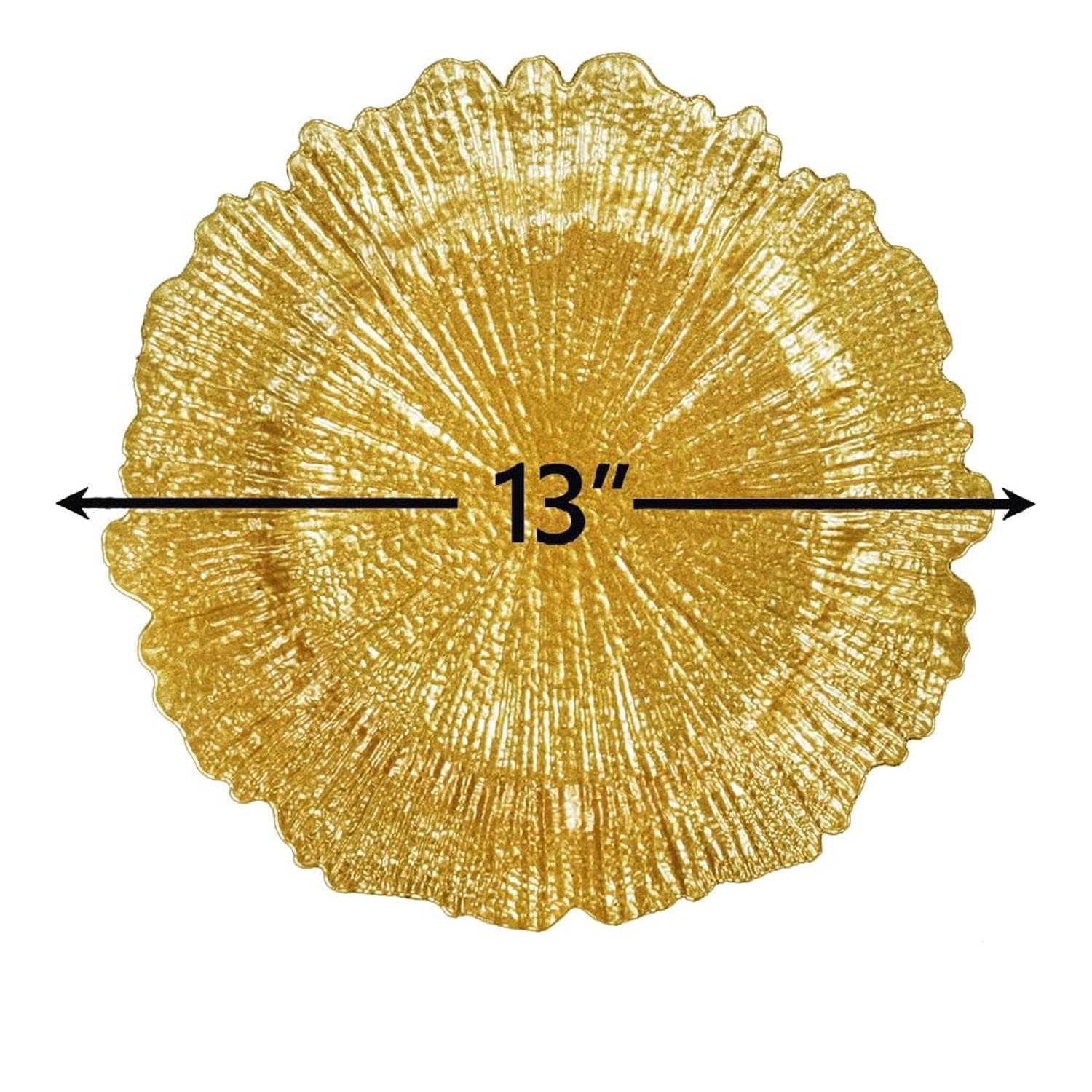 GOLD CHARGER PLATE 33CM