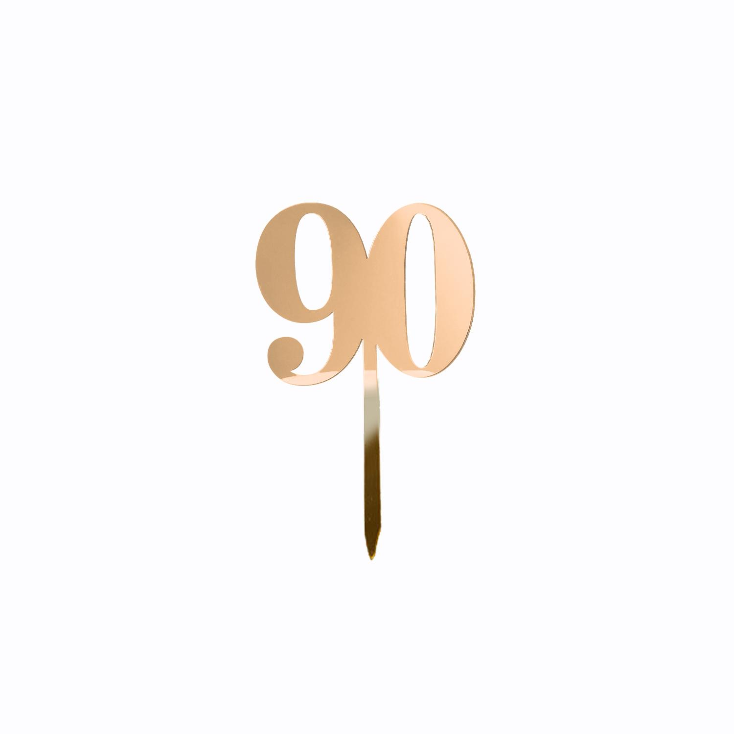 GOLD MIRROR NUMBER TOPPER NO 90