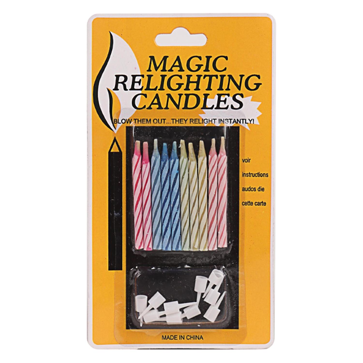 PACK OF 10 CANDLE MAGICAL RELIGHT