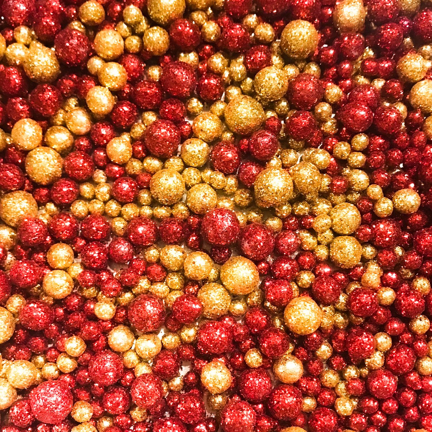 RED AND GOLD PEARLS MIX 15GMS