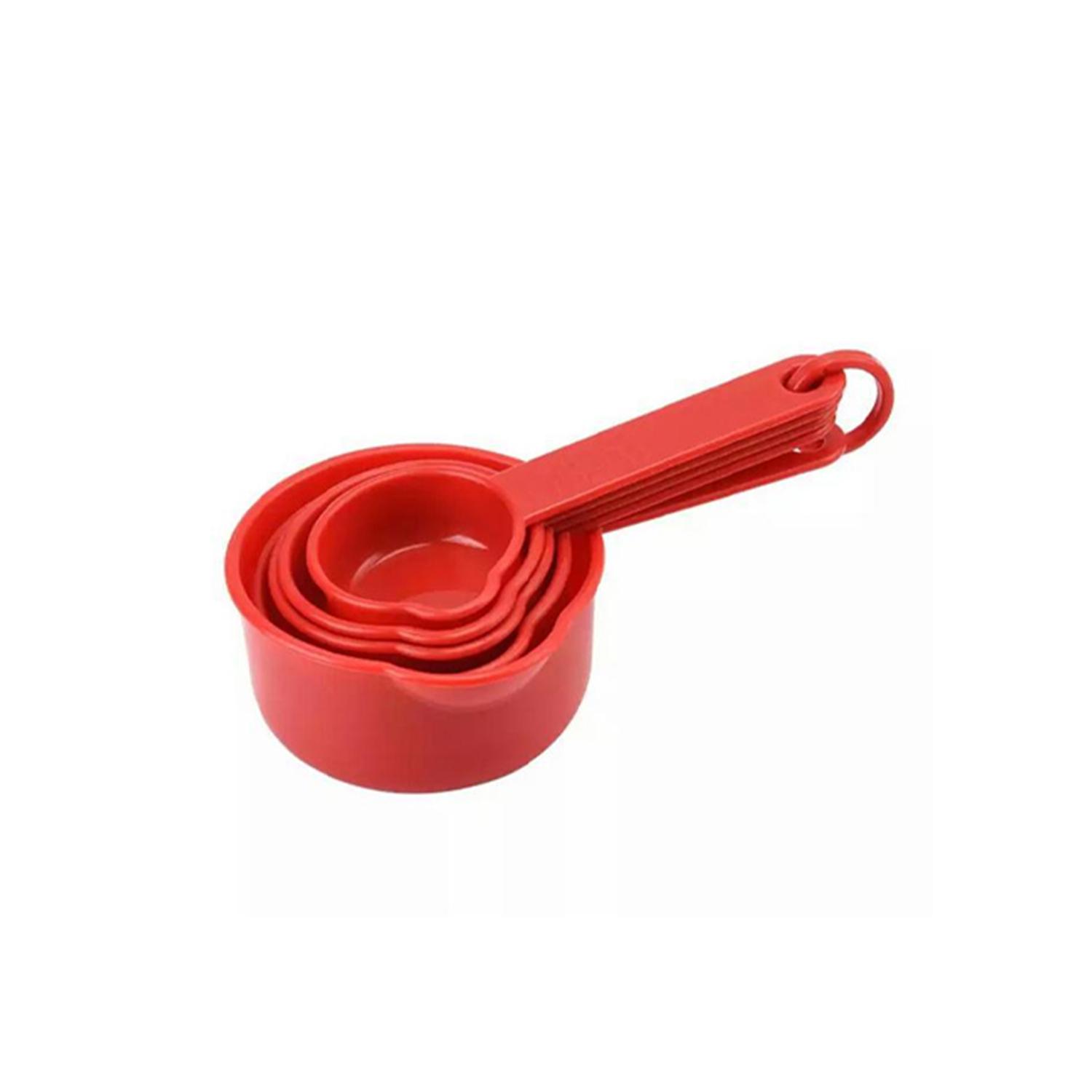 RED MEASURING CUPS SET OF 5