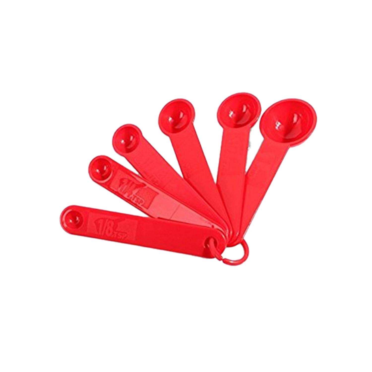 RED MEASURING SPOONS 6PCS
