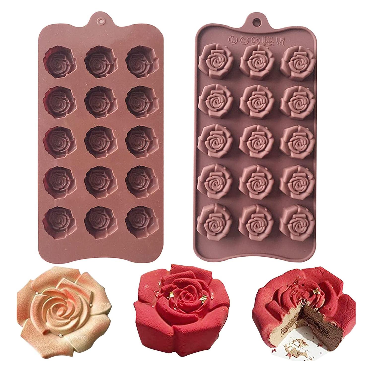 SCM0001 CHOCOLATE SILICONE MOULD ROSES