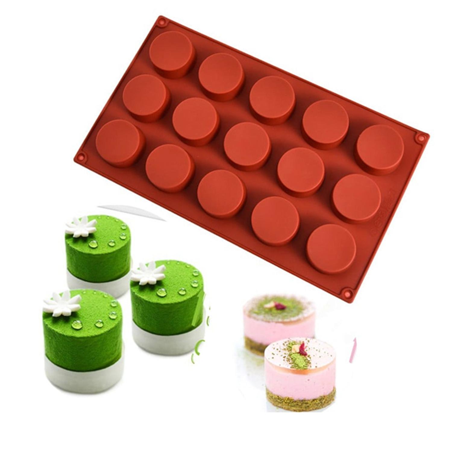 SCM0033 12 HOLE CYLINDER CHOCOLATE SILICON MOLD