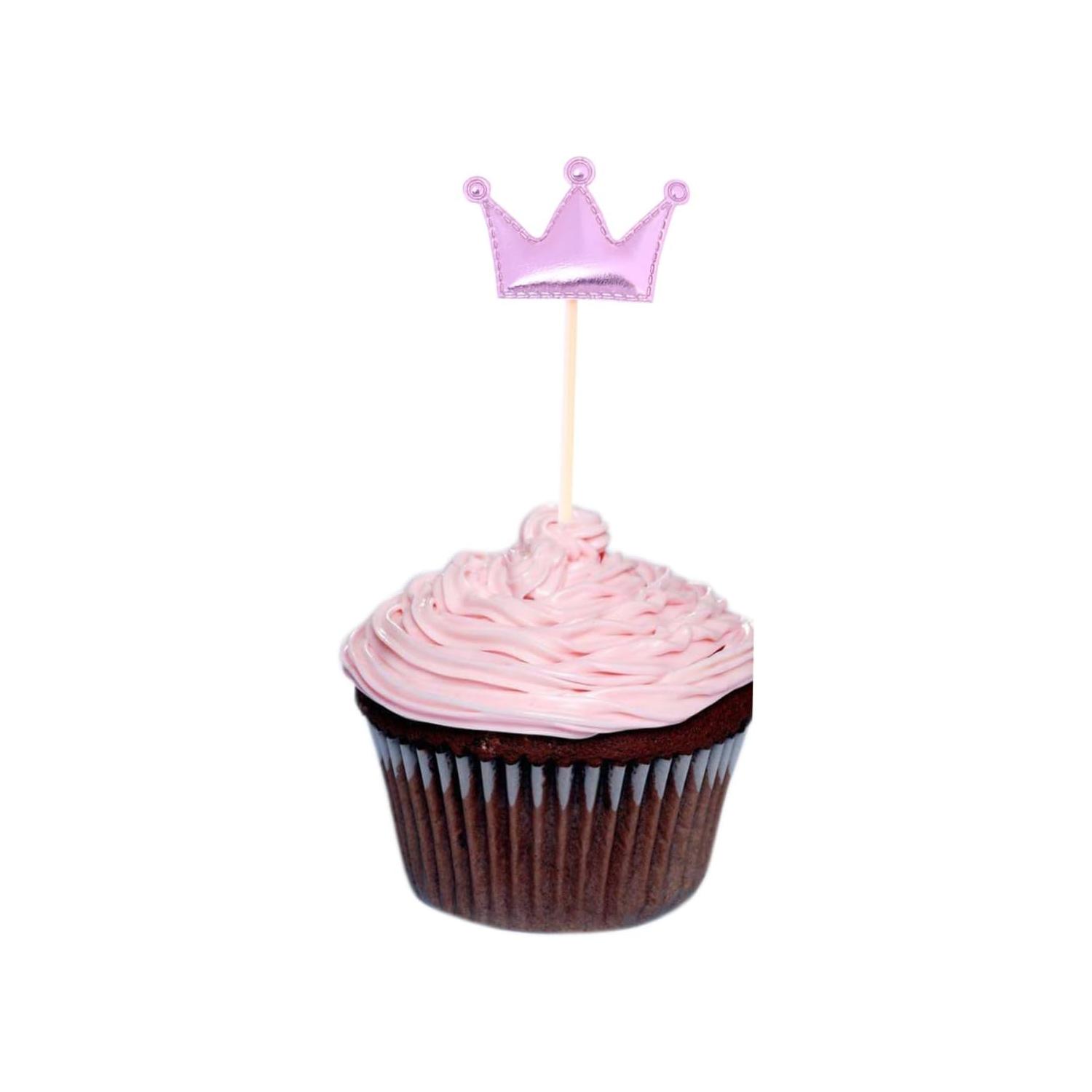 SET OF 5 PINK CROWN TOPPERS