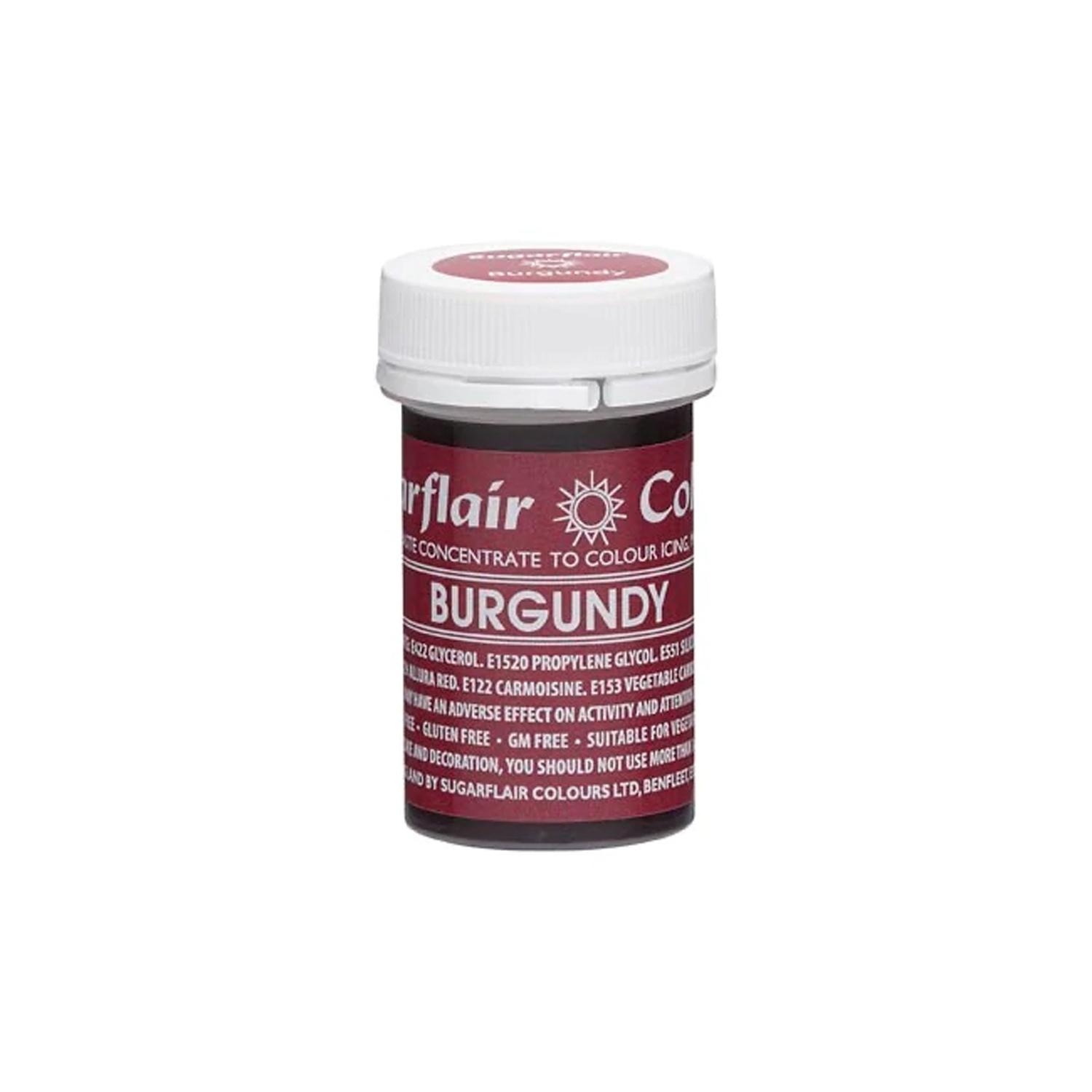 SUGARFLAIR COLOURS SPECTRAL PASTE BURGUNDY 25GMS