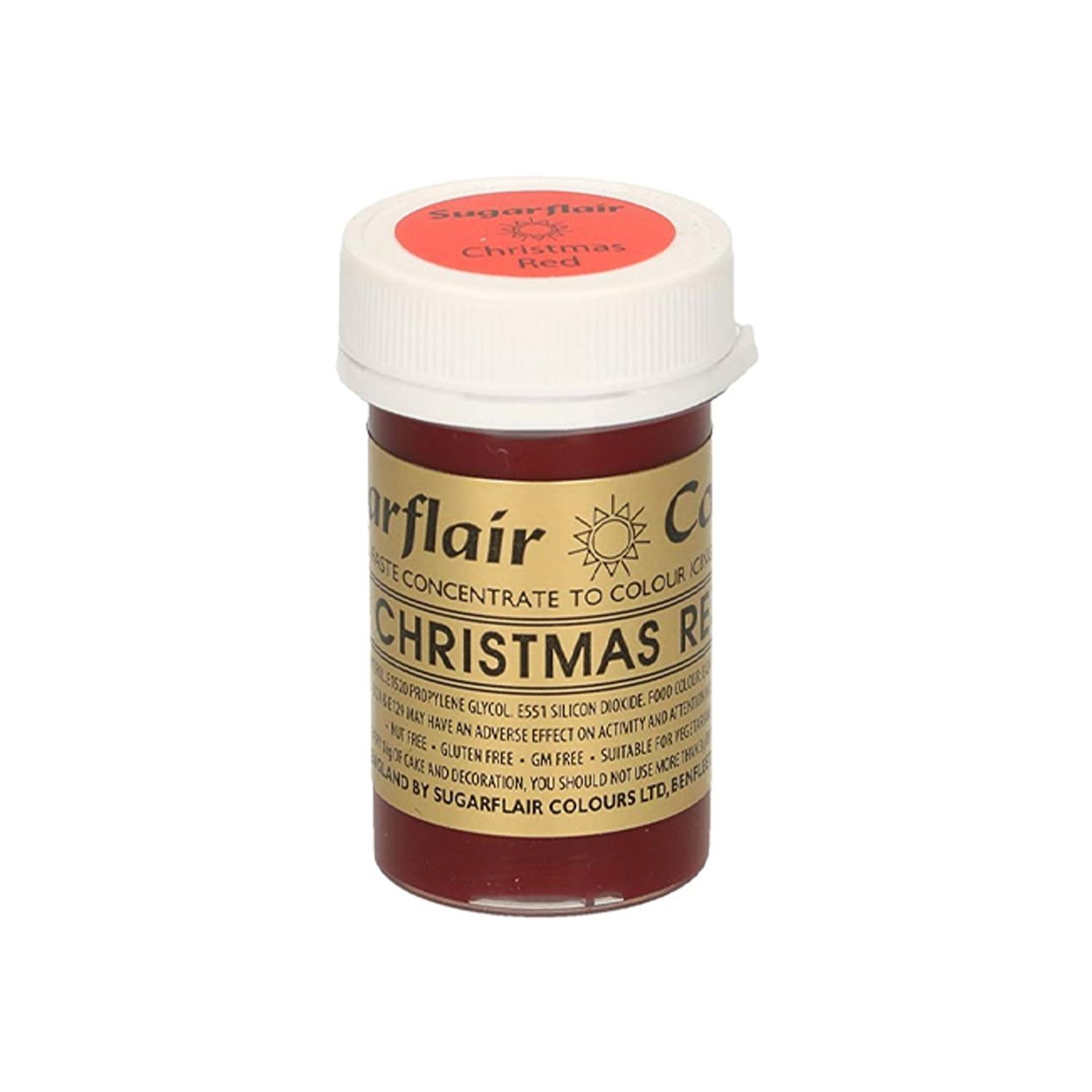SUGARFLAIR COLOURS SPECTRAL PASTE CHRISTMAS RED 25GMS