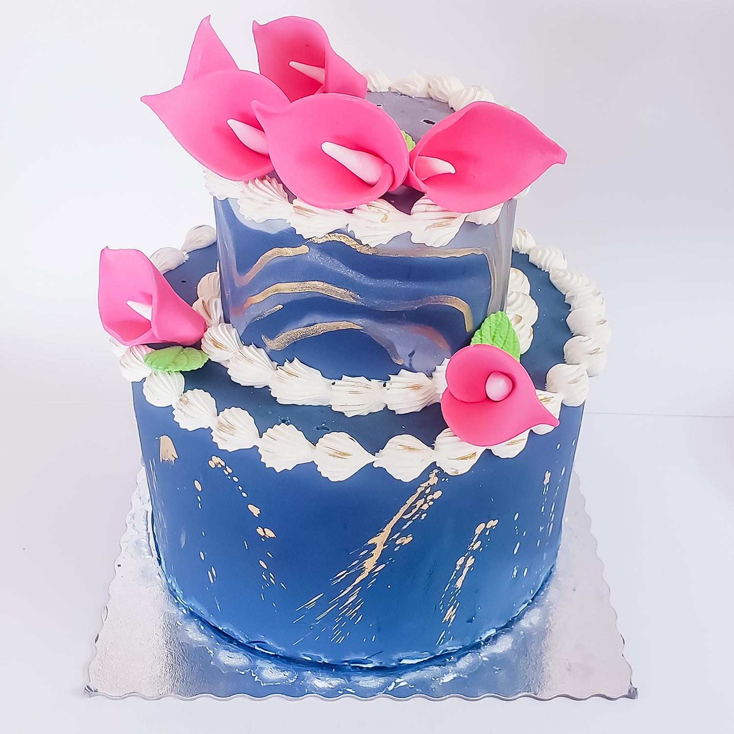 SUPER CAKES LILLIES FLOWERS HOT PINK