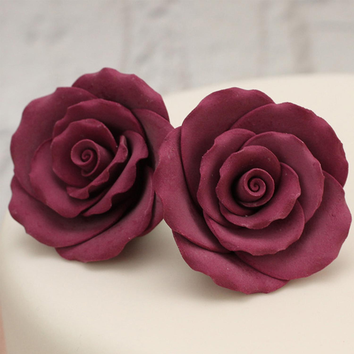 SUPER CAKES SMALL ROSE FLOWERS MAROON