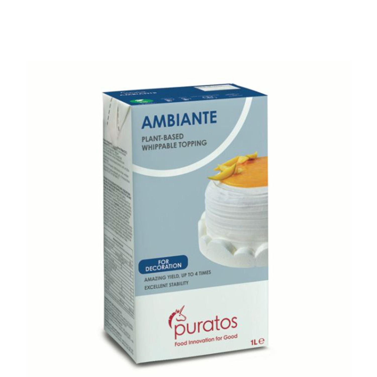 PACK OF 12 - WHIPPING CREAM PURATOS AMBIANTE 1LITRE
