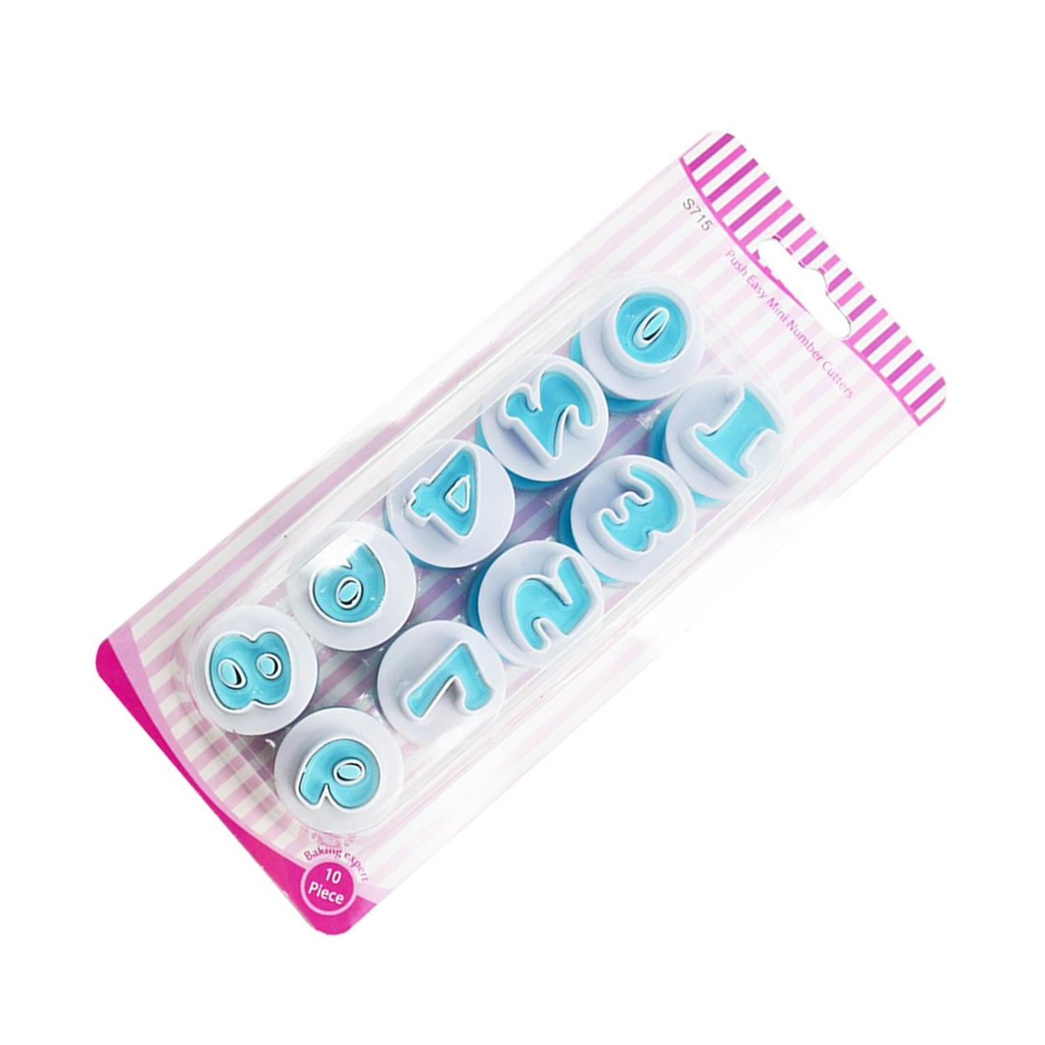 10PC PUSH EASY MINI NUMBER CUTTERS