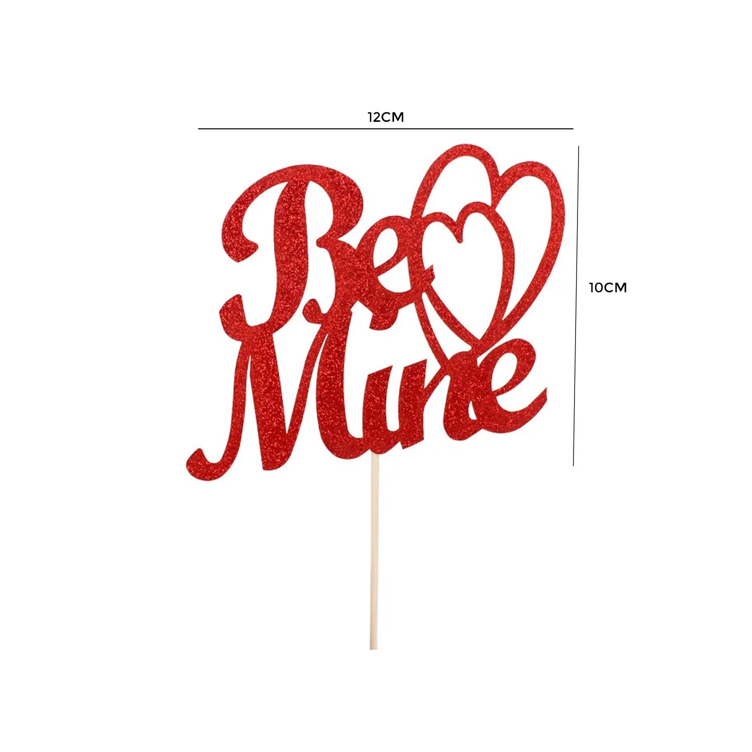 1PC BE MINE RED PAPER TOPPER