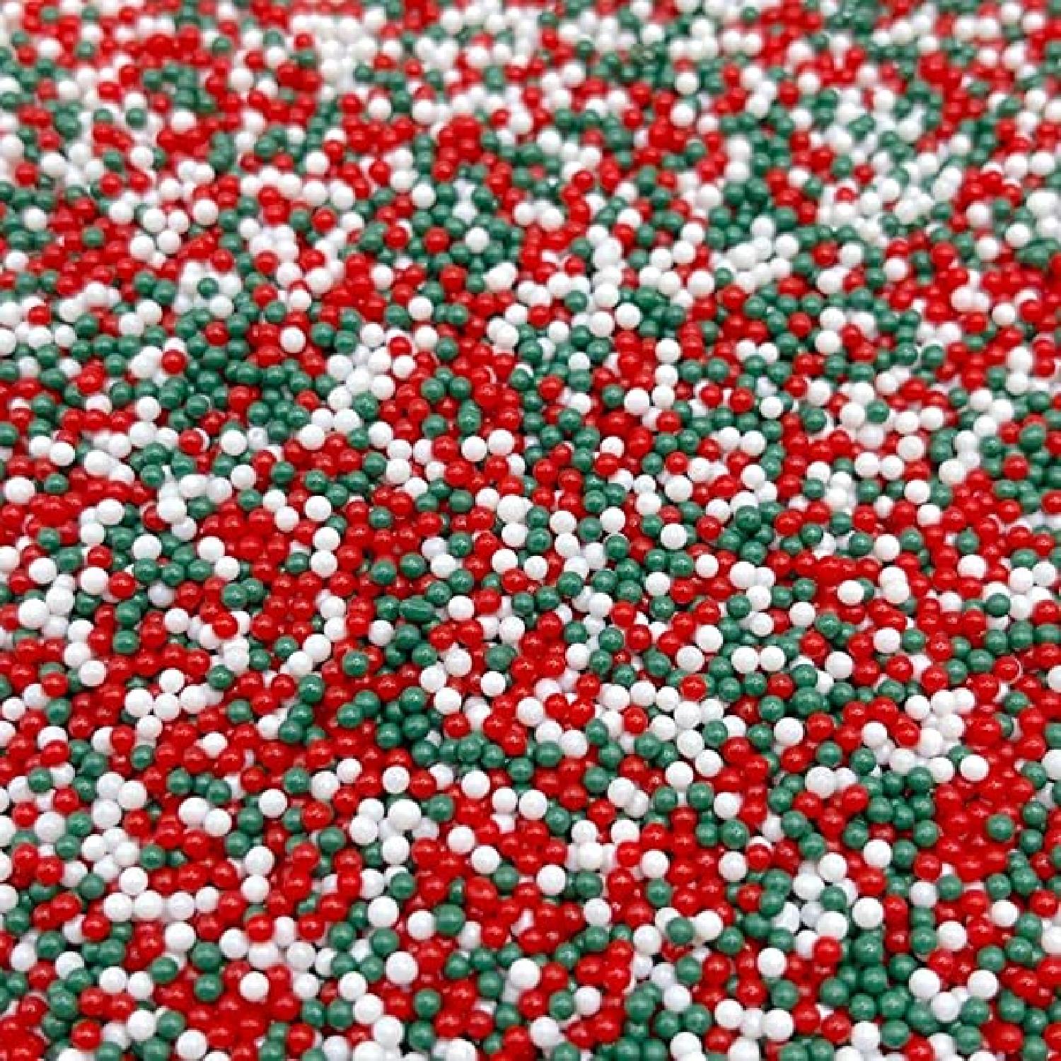 2MM GREEN RED & WHITE ROUND VERMICELLI 15GM