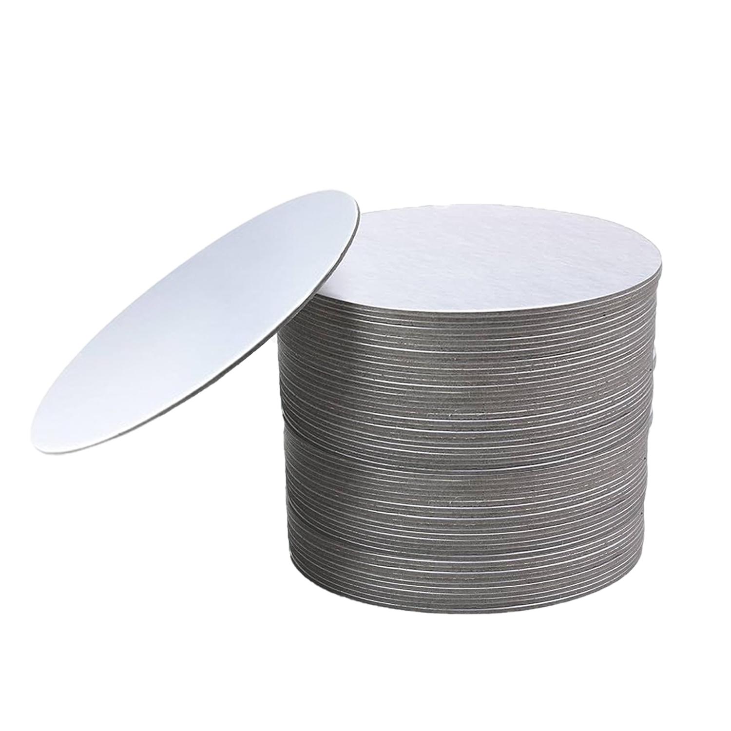 PACK OF 100 - 10'' ROUND SILVER CAKE BOARD