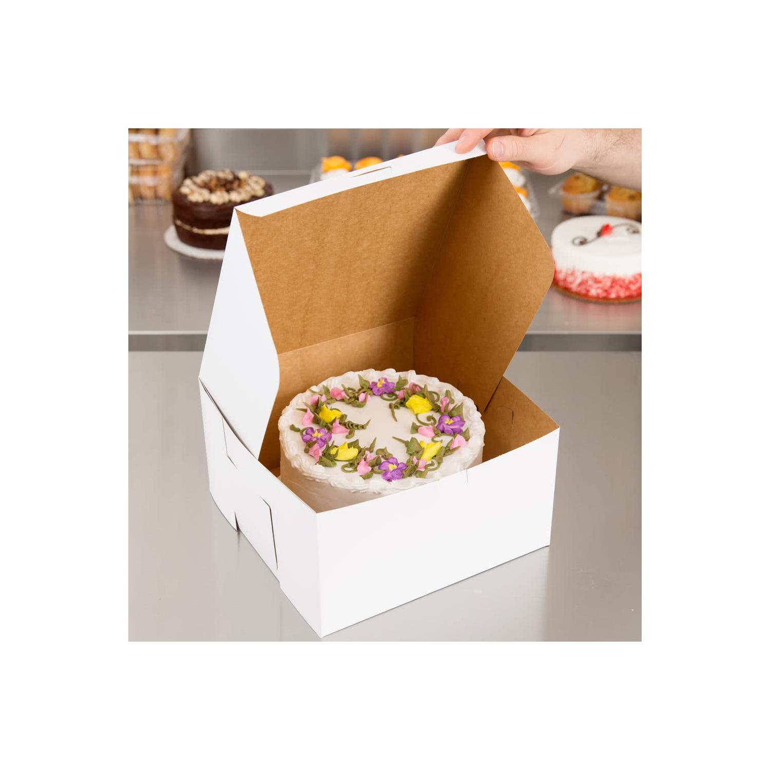 SQUARE WHITE BENTO 5 X 5 X 4-INCH CAKE BOX