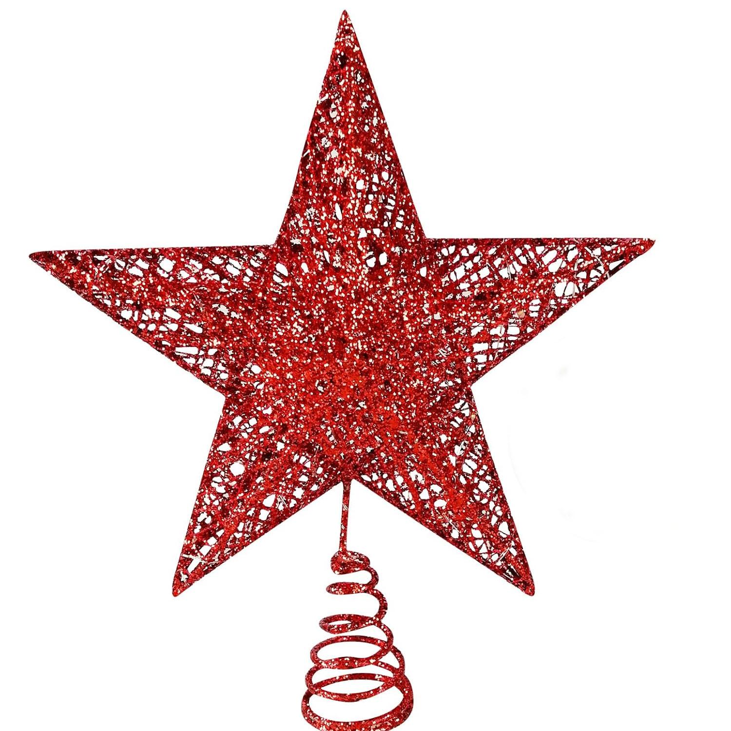 6'' RED CHRISTMAS TREE STAR