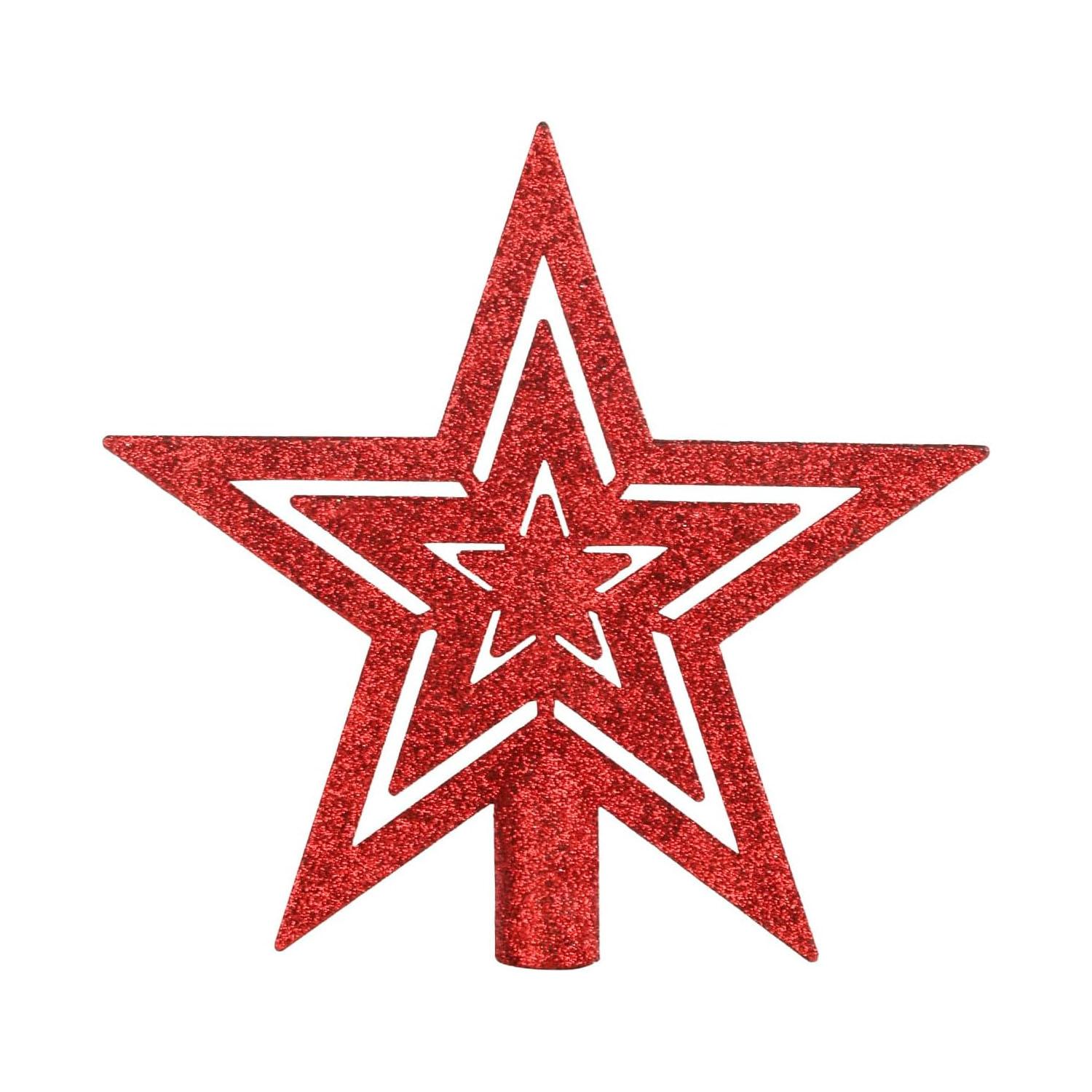 7" RED CHRISTMAS TREE STAR
