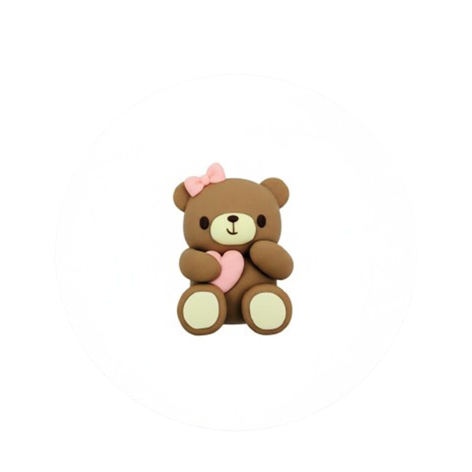 PINK TEDDY BEAR SILICON TOPPER