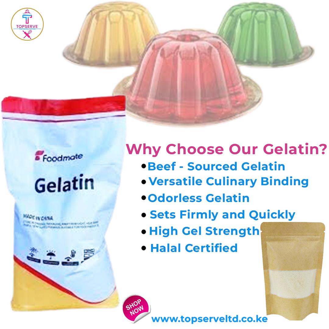 BEEF, ODORLESS, UNFLAVORED, 200 BLOOM, HALAL CERTIFIED GELATIN 200G