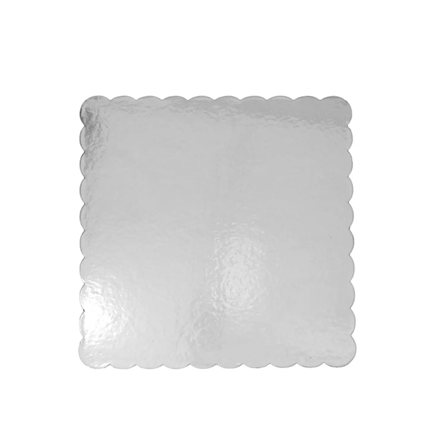 2KG 12 INCH SQUARE SCALLOPED SILVER CAKE BOARD, STYLISH CAKE BOARD KENYA, DECORATIVE SILVER CAKE BASE, STRONG GREASEPROOF CAKE BASE, REUSABLE SILVER CAKE BOARD, LUXURY SILVER CAKE BOARD FOR WEDDINGS AND PARTIES