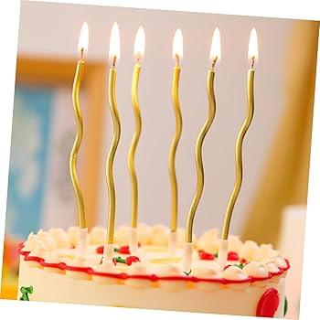 Gold Twisty Birthday Candles