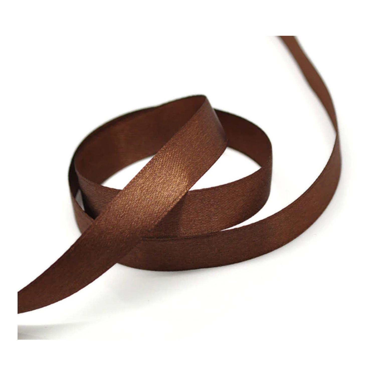 1/2'' SATIN CLOTH RIBBON BROWN