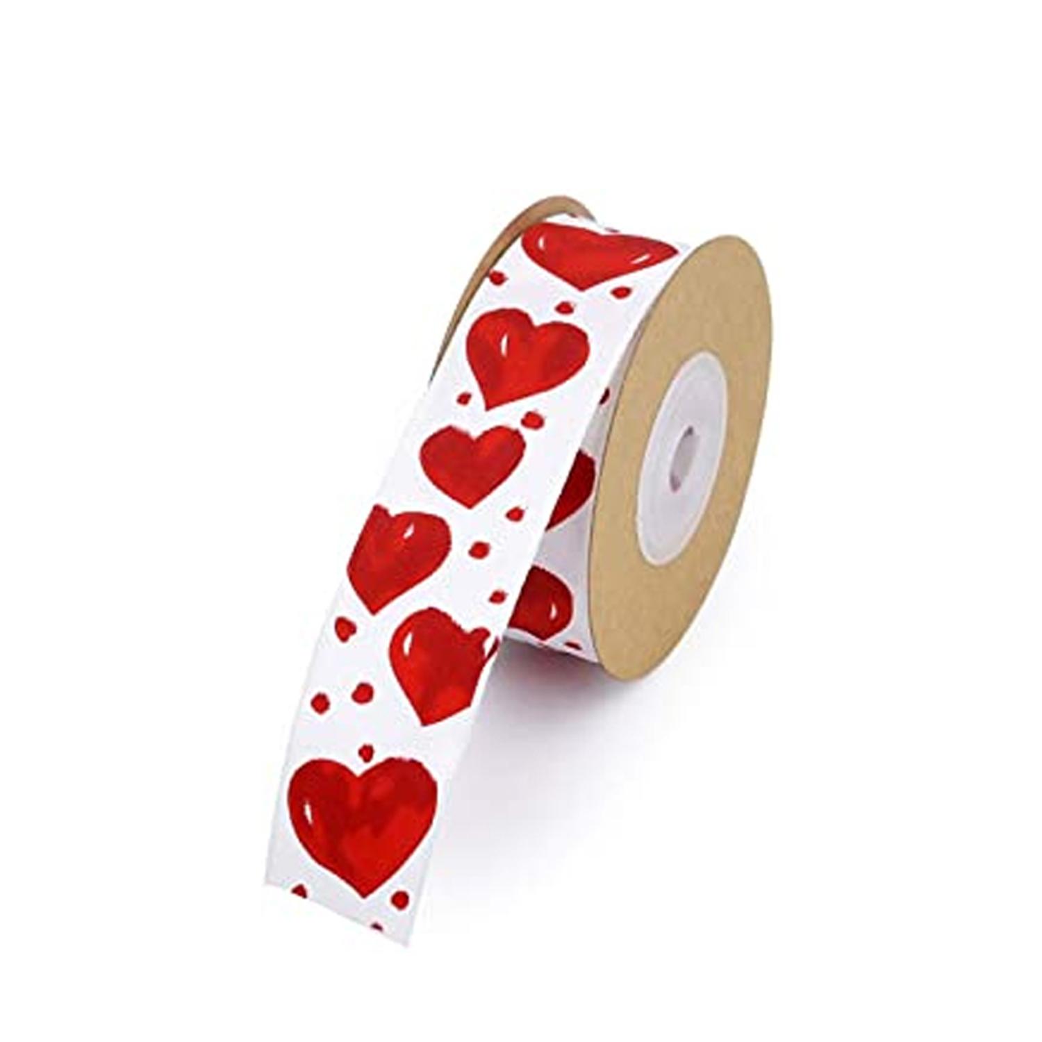 1'' WHOLE PAPER RIBBON LOVE HEART