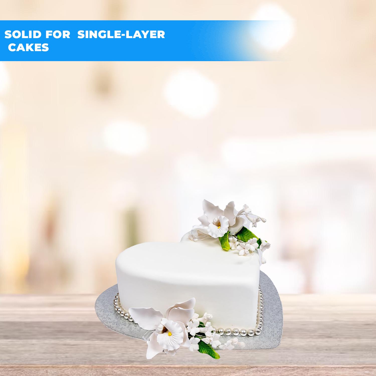 10'' HEART SILVER CAKE BOARD