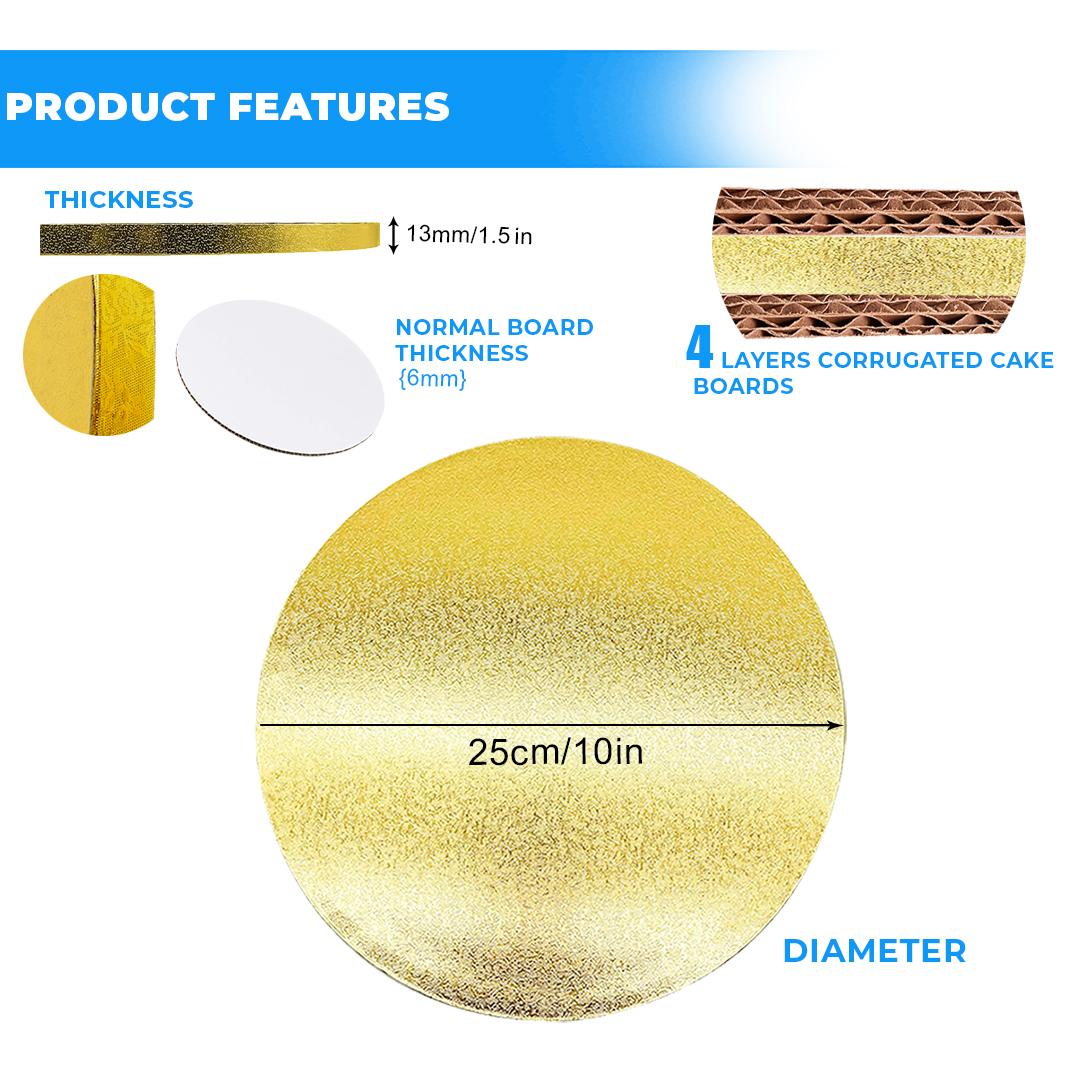 10'' ROUND GOLD CAKE DRUM