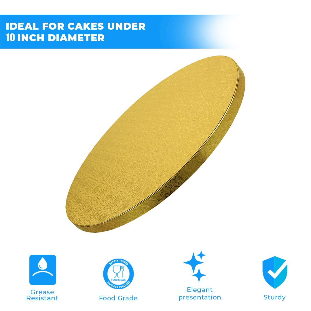 10'' ROUND GOLD CAKE DRUM