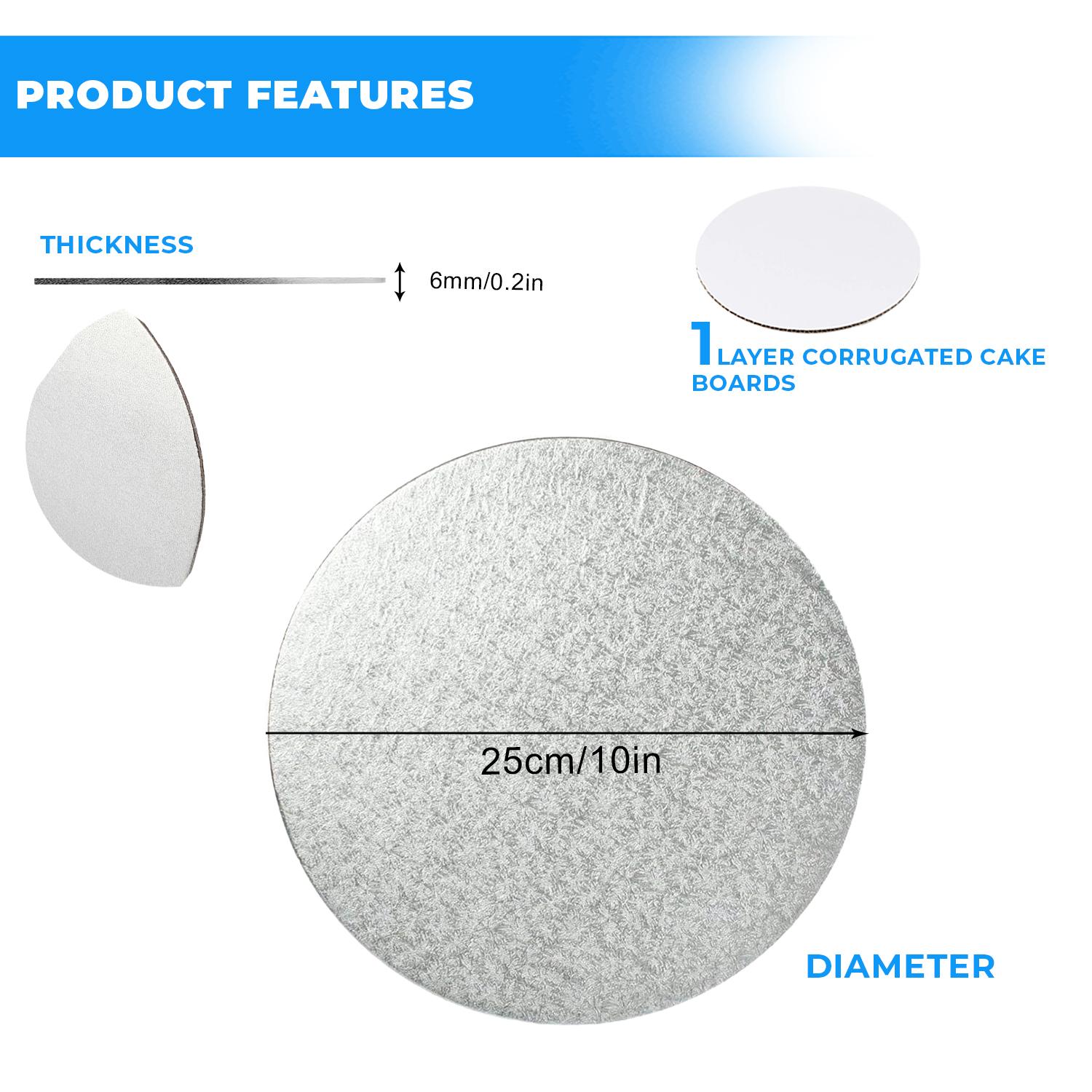 10'' ROUND SILVER CAKE BOARD