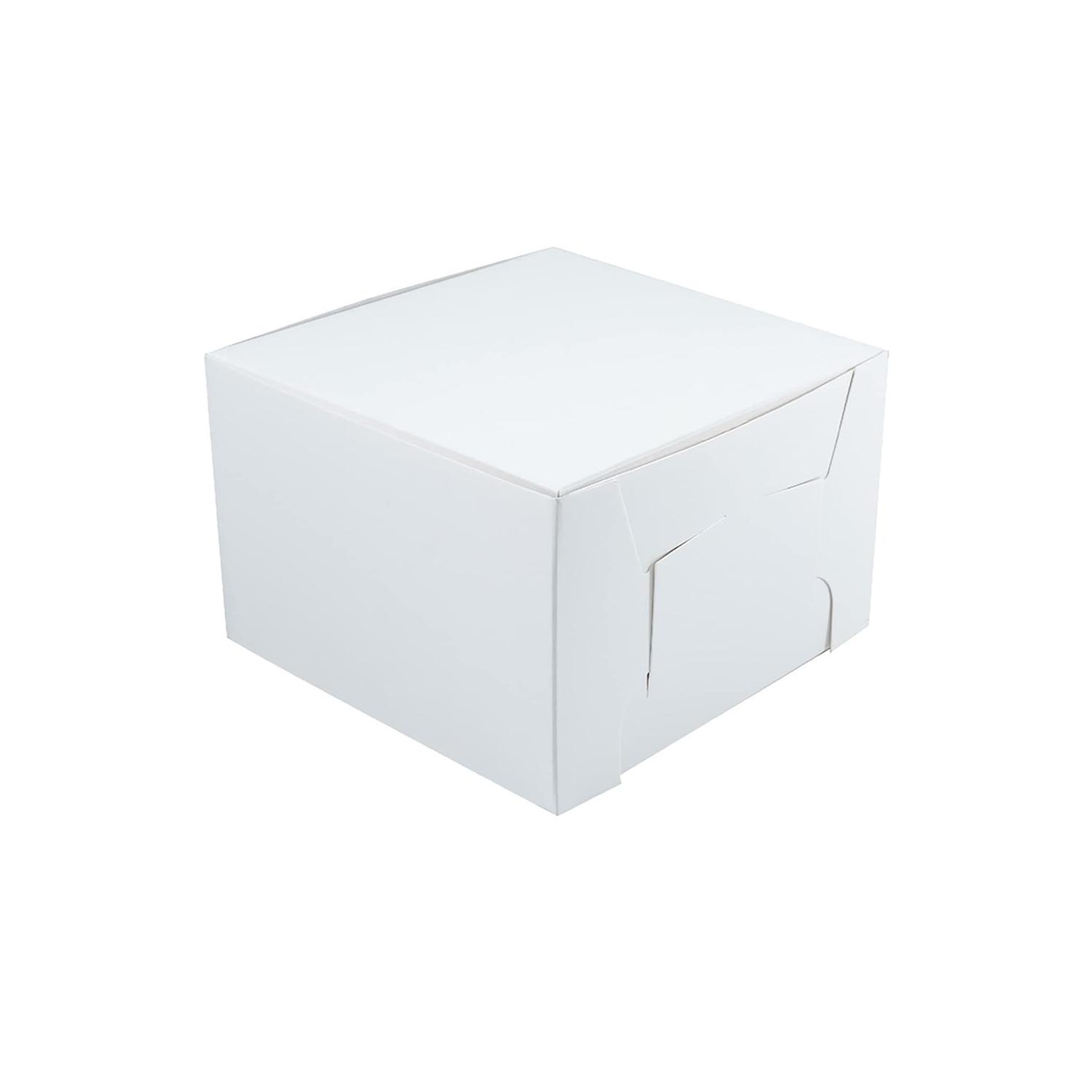 WHITE 10 X 10 X 4 INCHES CAKE BOX