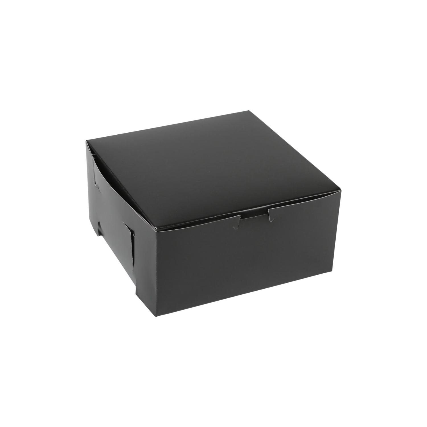Black 10 x 10 x 4 Inches Cake Box