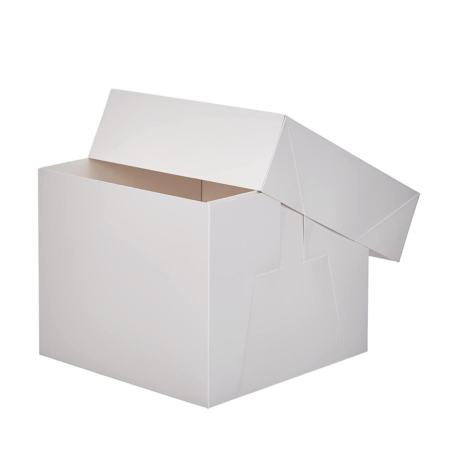 10" X10" X10" TALL WHITE CAKE BOX WITH LID