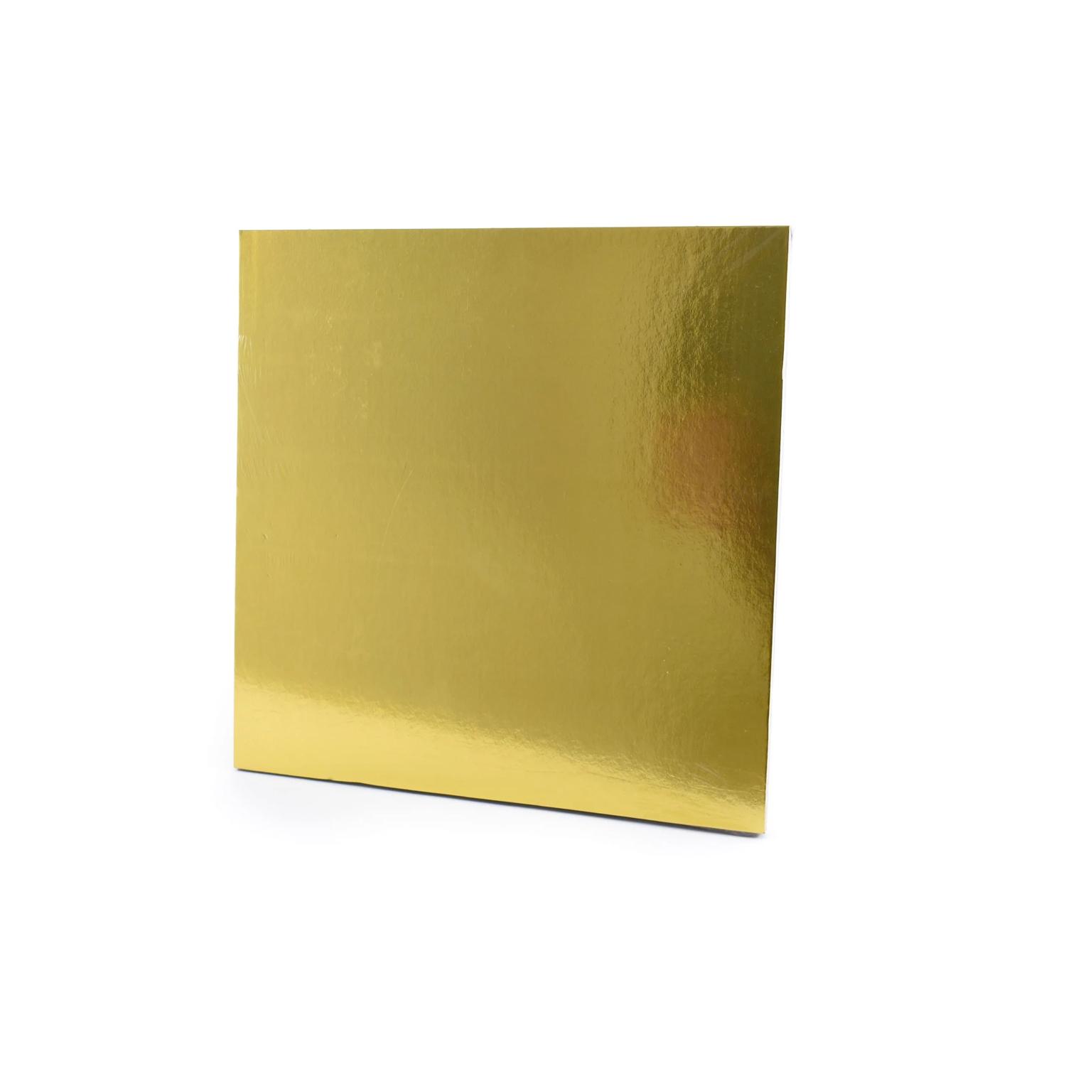 10'' SQUARE SMOOTH GOLD CAKE BOARD