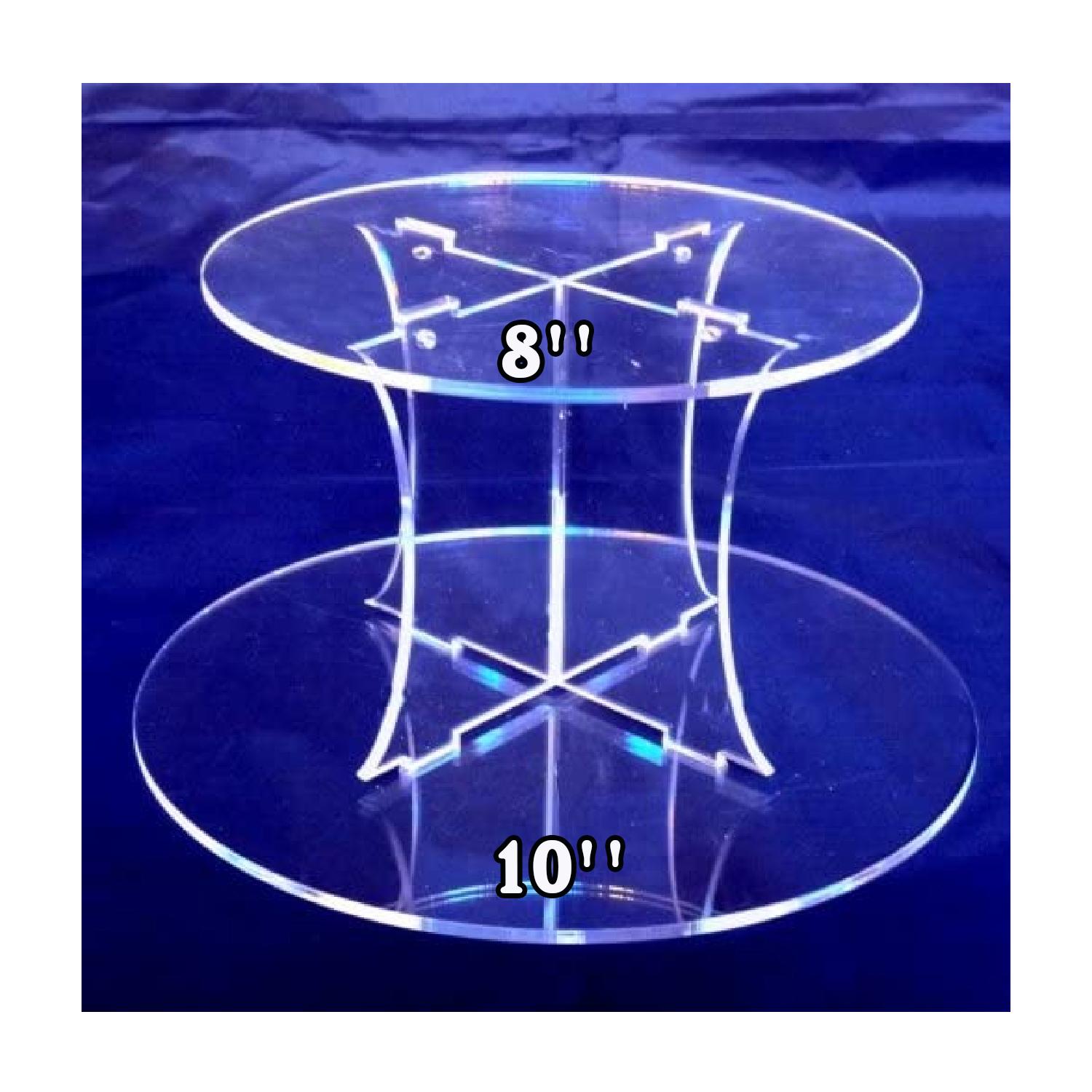 10'' x 8'' PLAIN ACRYLIC CAKE STAND