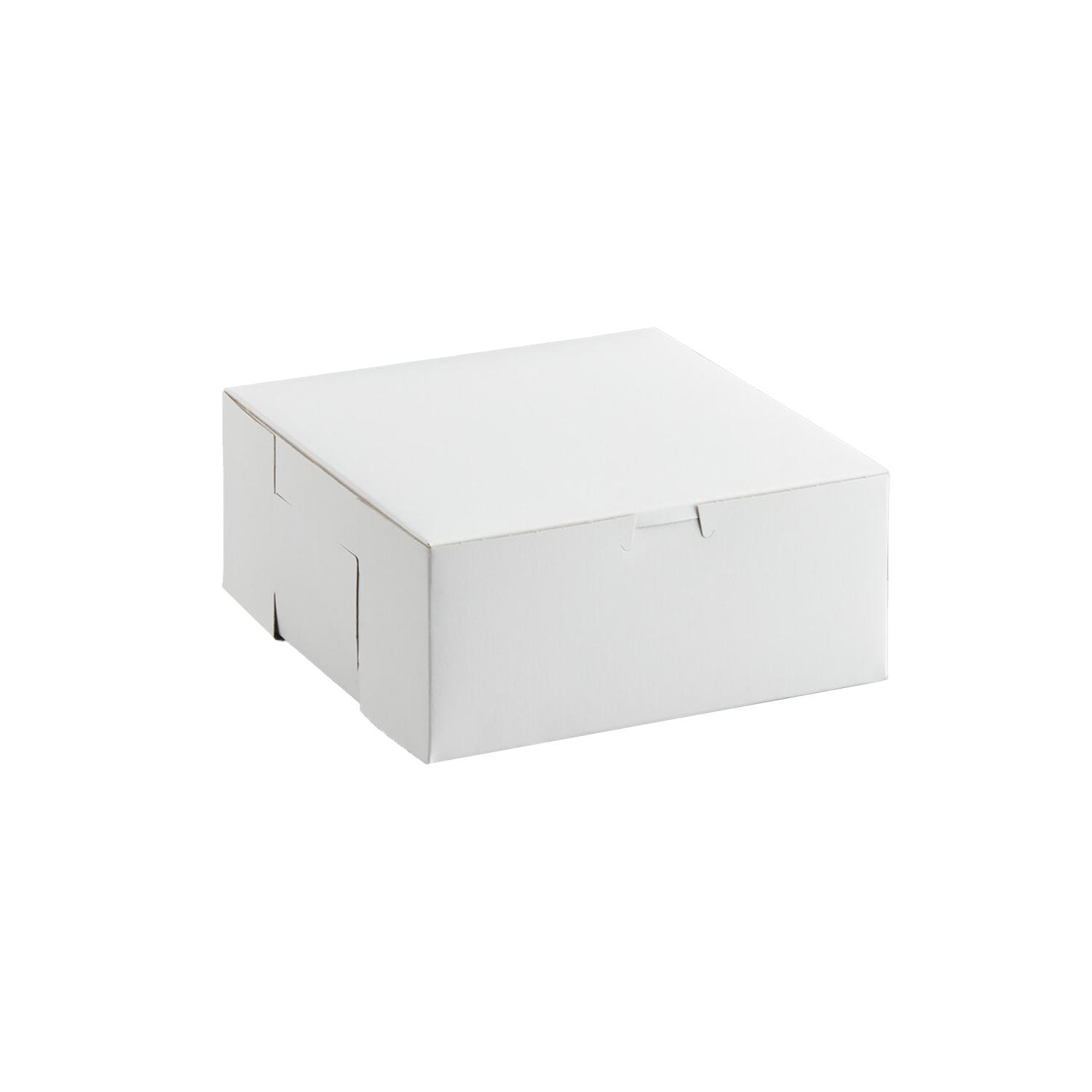 WHITE  11 X 11 X 4 INCHES CAKE BOX