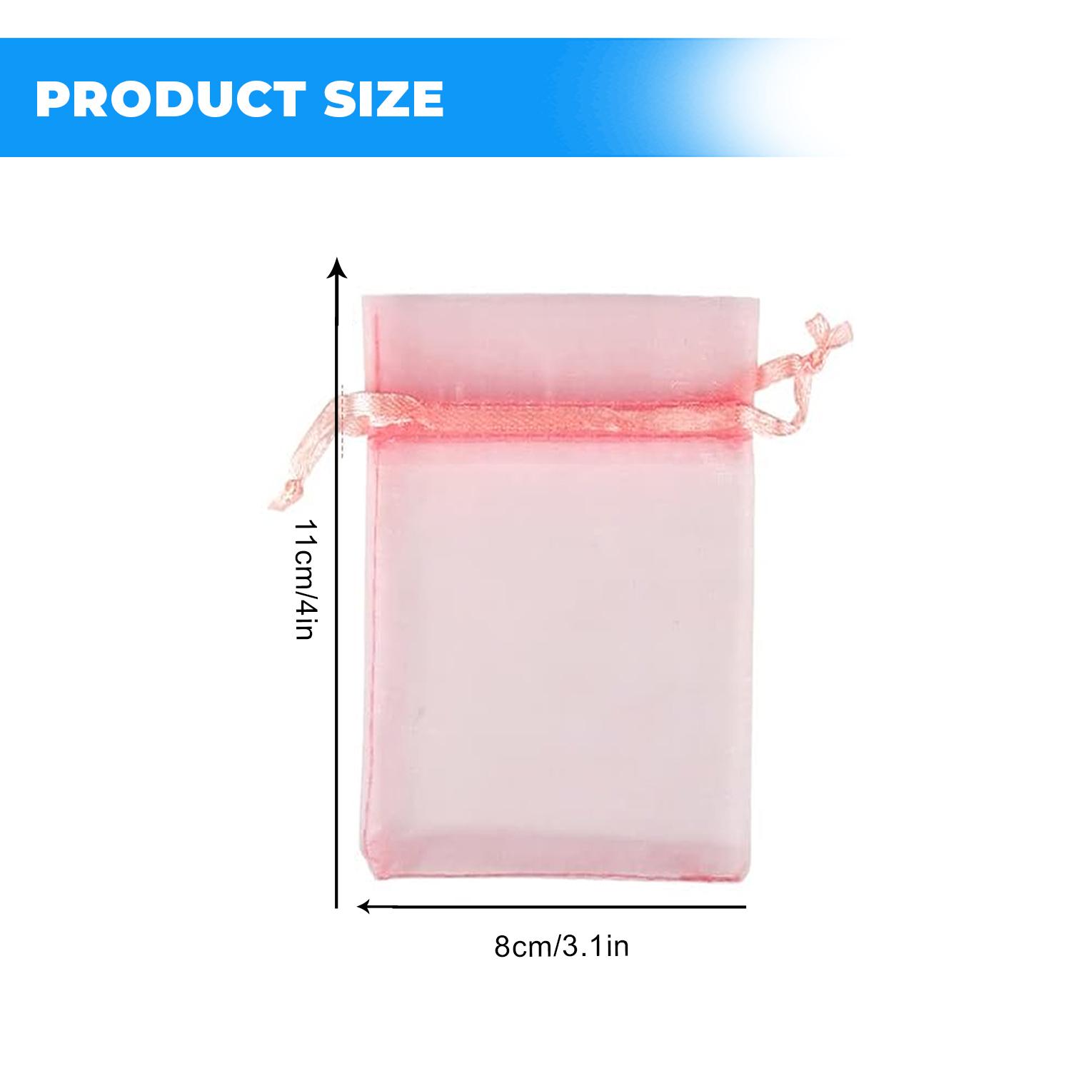 11 X 8CM ORGANZA BAGS CLOTH CORAL PINK