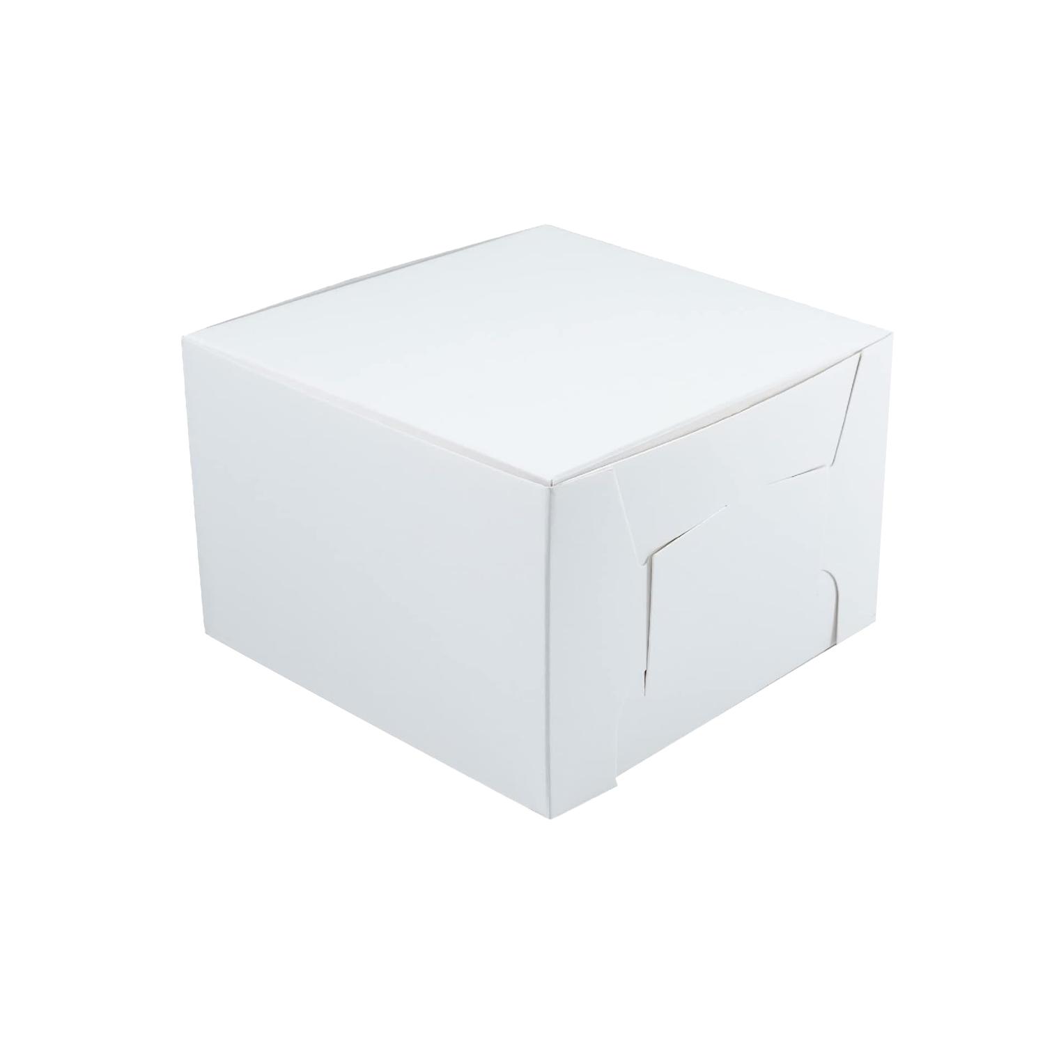 WHITE 12 X 12 X 5 INCHES CAKE BOX