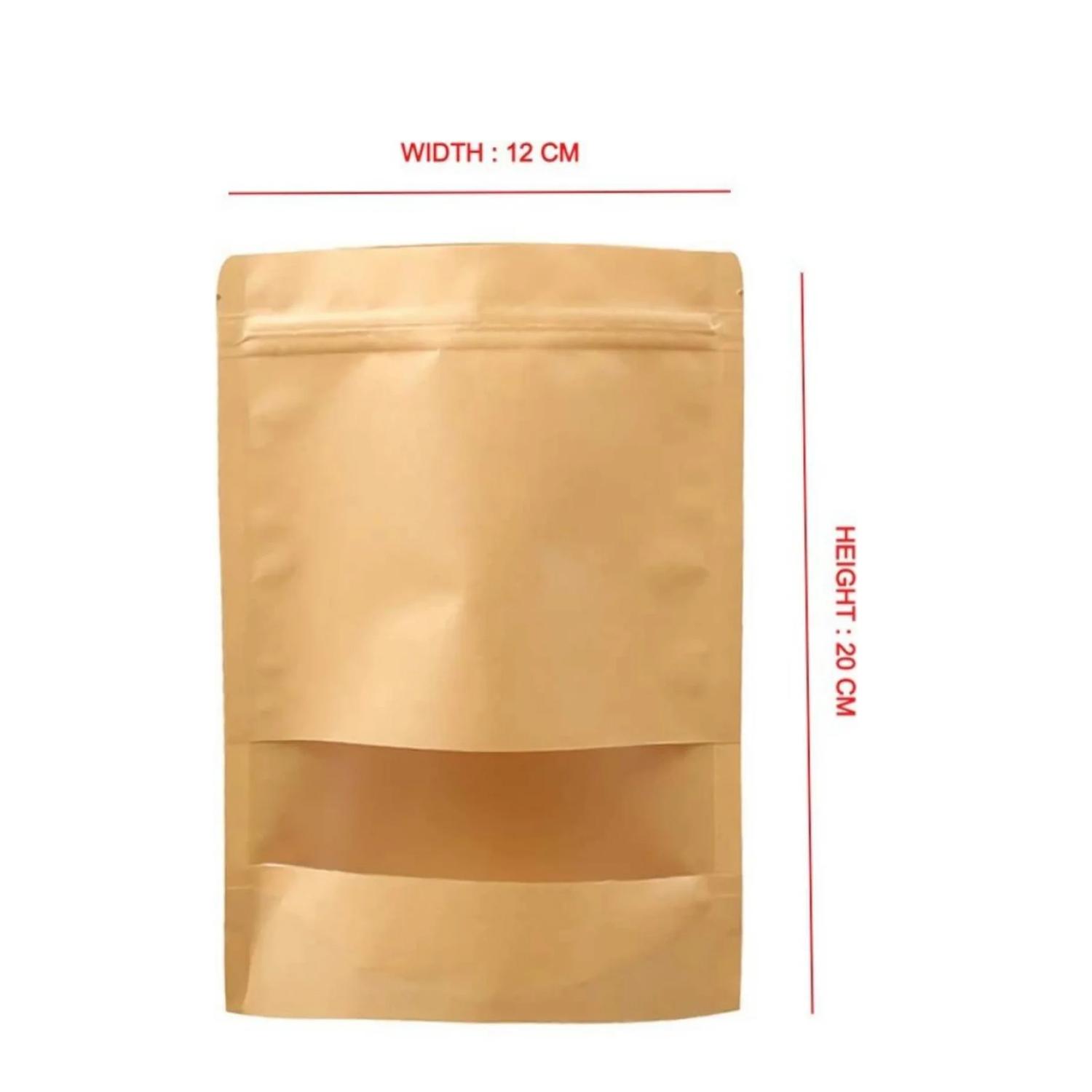 12*20CM BROWN ZIPLOCK BAG