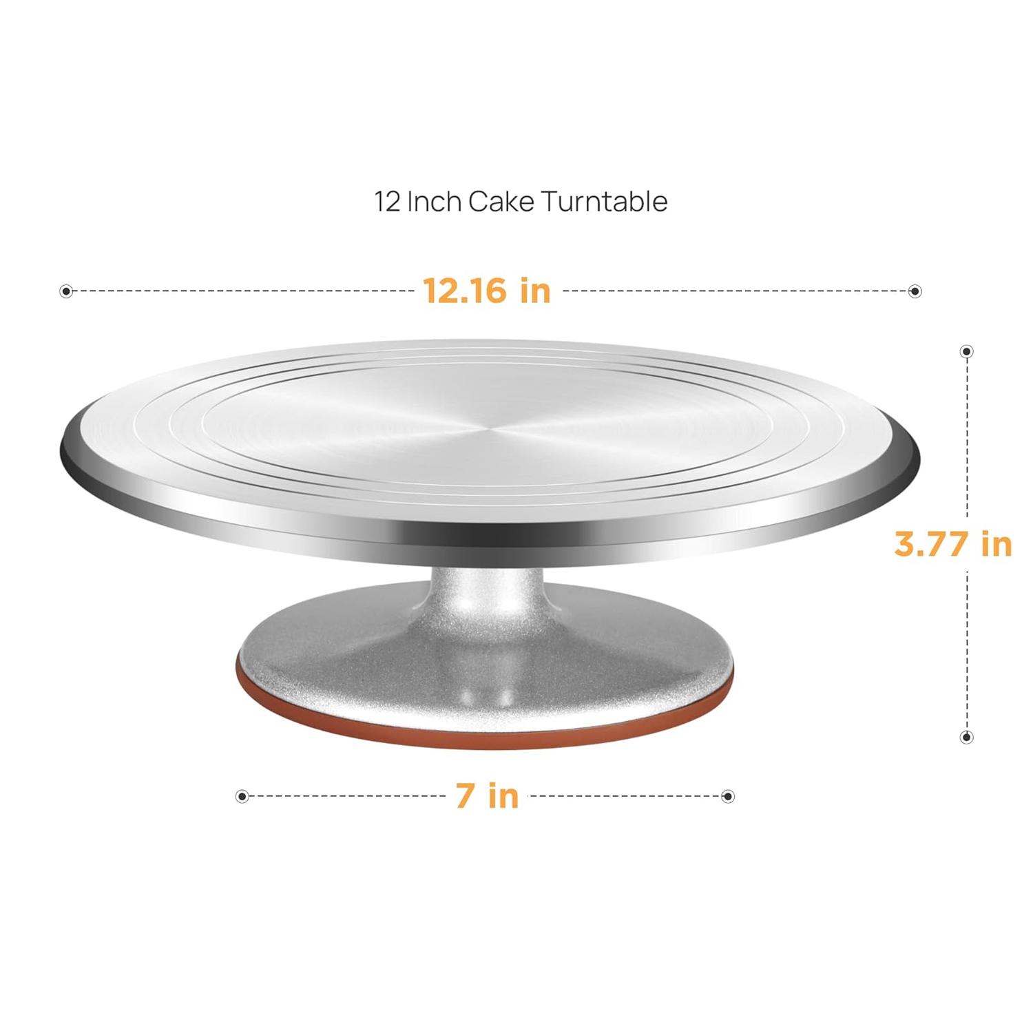 HEAVY DUTY METALLIC CAKE DECORATING TURN TABLE