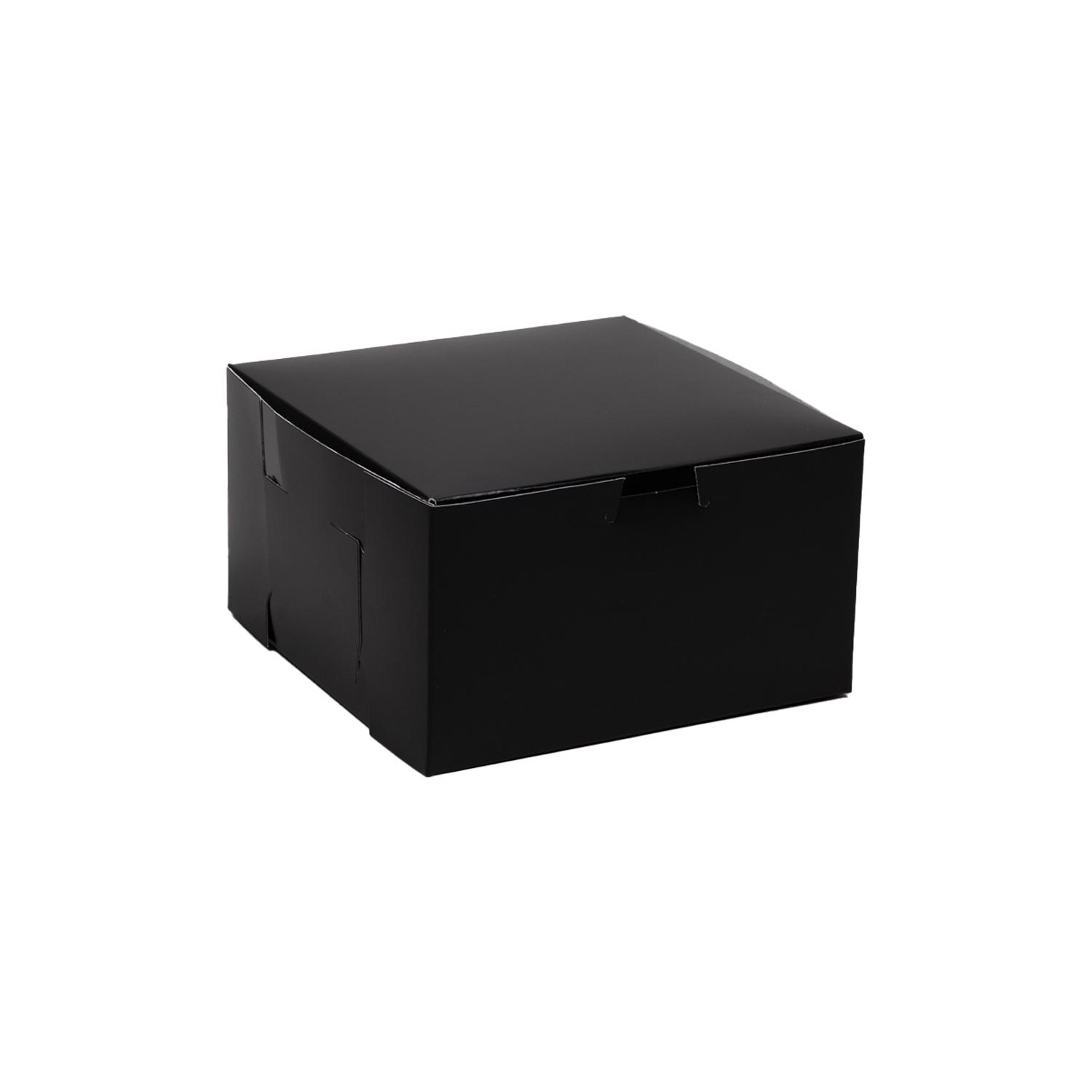 BLACK  12 X 12 X 4 INCHES Cake BOX