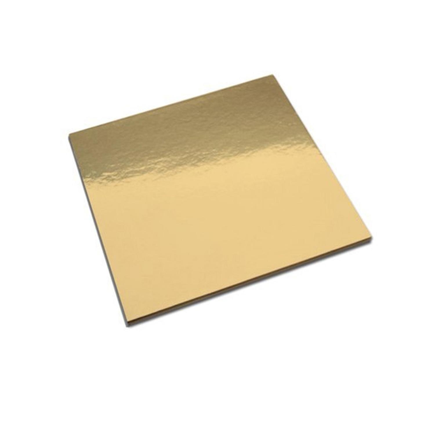 12'' SQUARE SMOOTH GOLD CAKE BOARD